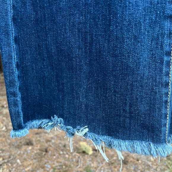 NWT Risen jeans 27 5 ultra high rise flare bell dark denim wide - Picture 15 of 16